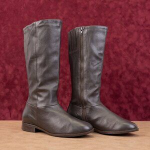 Classique Women Vintage Retro90s Brown Leather Zip Riding Boots sz 7.5